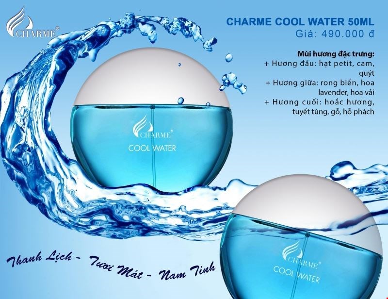Nước hoa Charme Cool Water 50ml Cho Nam