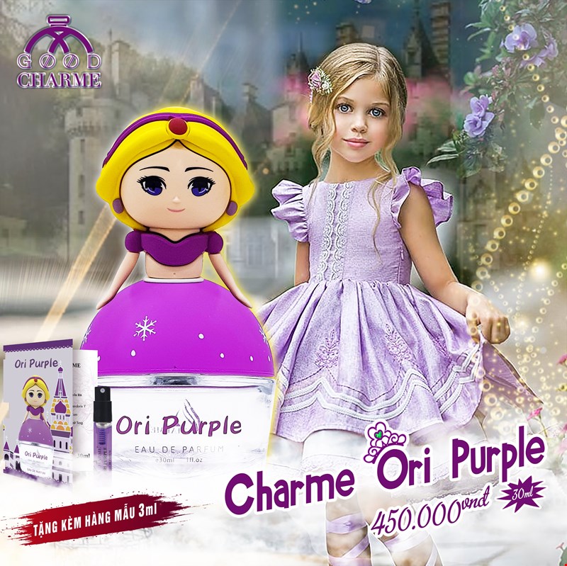 Nước Hoa Trẻ Em Charme Ori Purple Cho Bé Gái 30ml